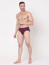 Underjeans By Spykar Men Premium Cotton Blend Purple Brief