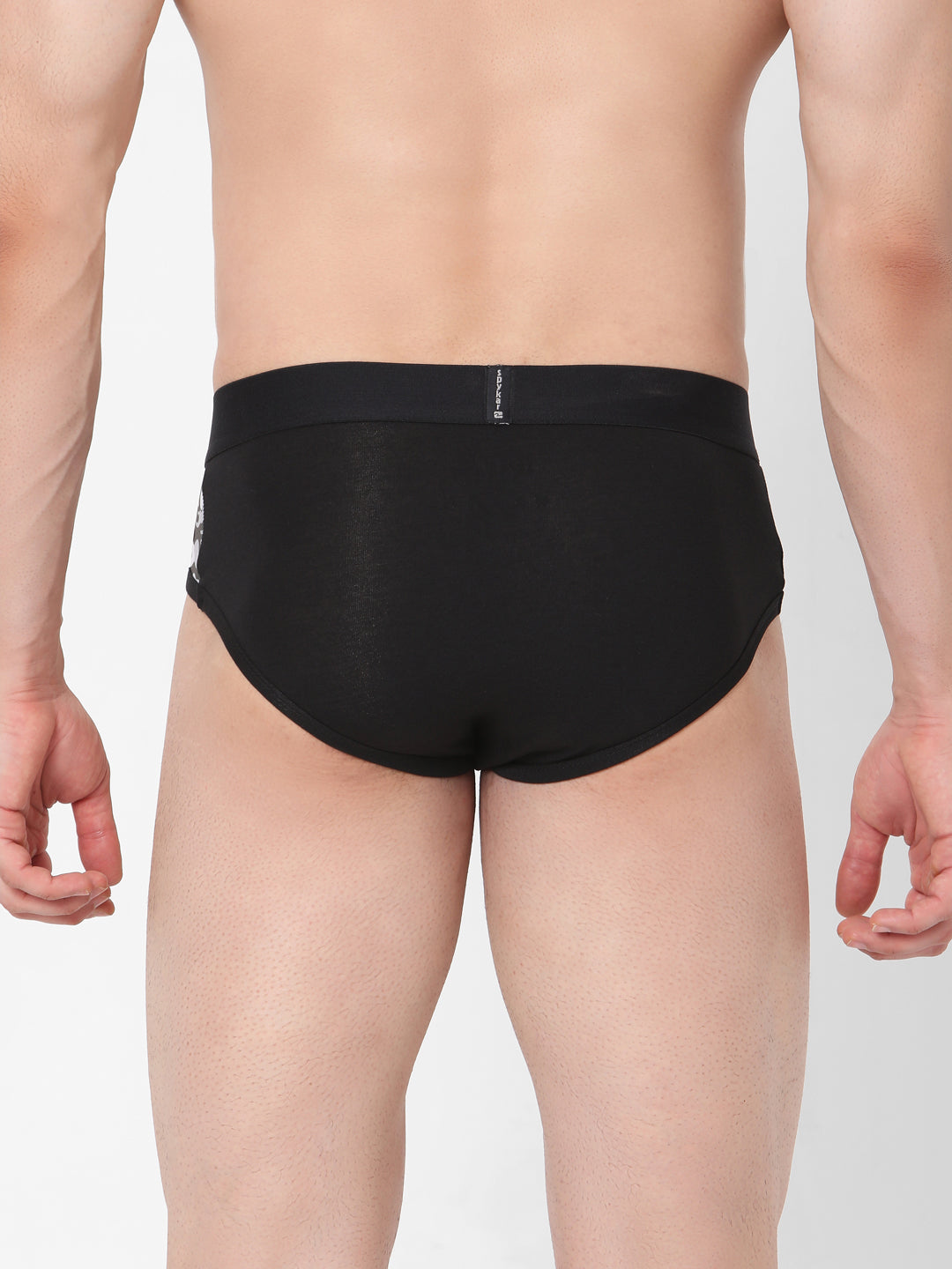 Underjeans By Spykar Men Premium Cotton Blend Black Brief