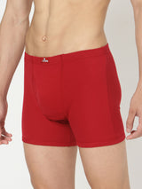 Men Premium Cotton Blend Maroon Trunk - (Pack Of 2)- Underjeans By Spykar