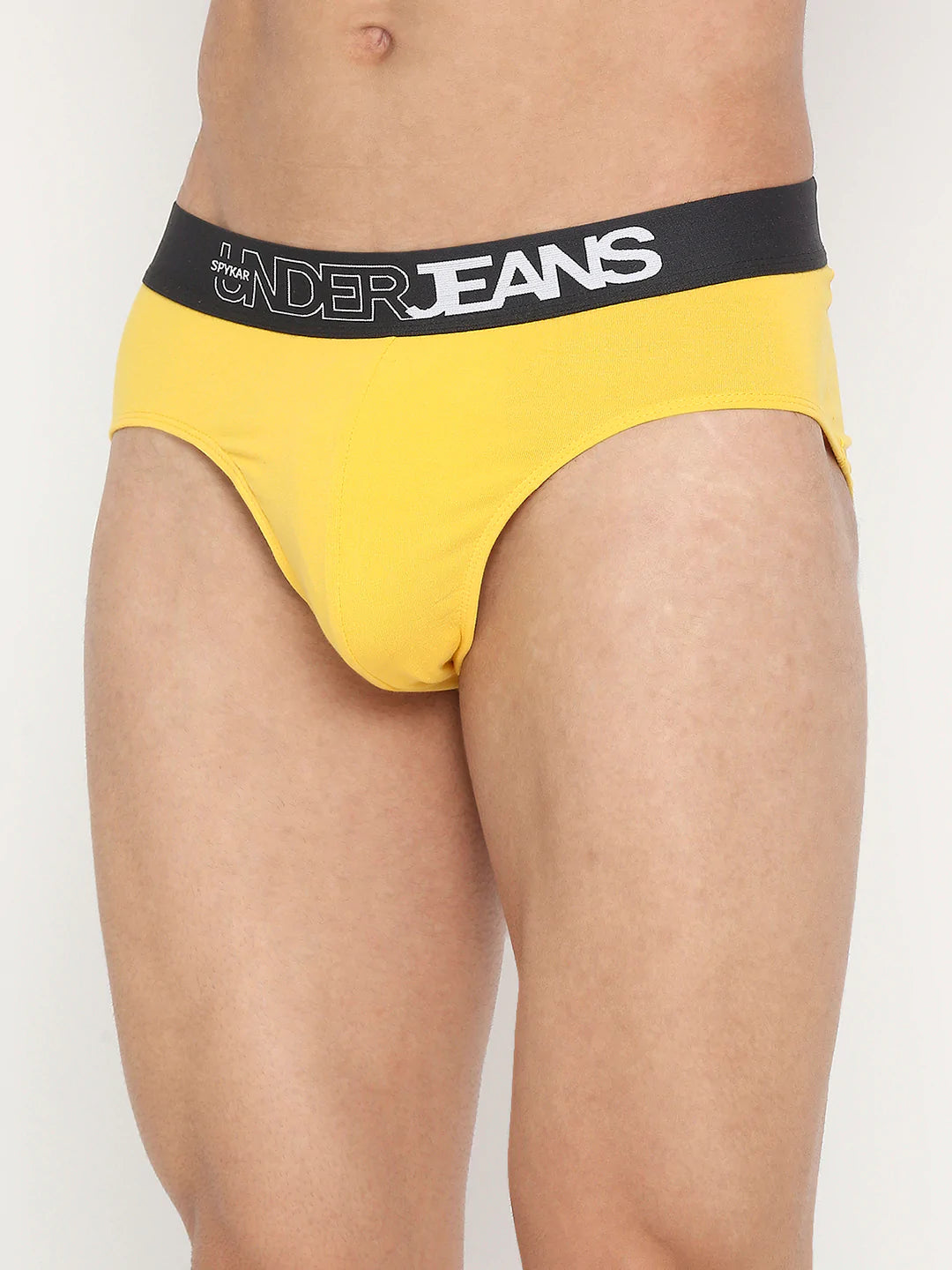 Men Premium Assorted Cotton Blend Brief Pack Of 2 - Underjeans By Spykar