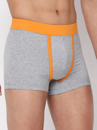 Men Premium Cotton Blend Grey Trunk- Underjeans By Spykar