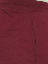 Men Premium Cotton Blend Wine Trackpant - Underjeans By Spykar