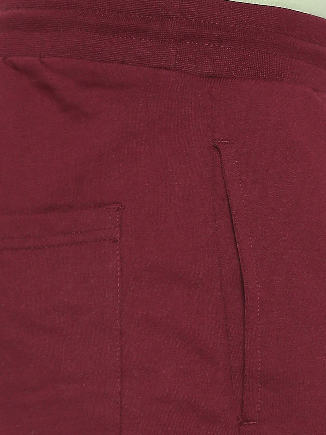 Men Premium Cotton Blend Wine Trackpant - Underjeans By Spykar