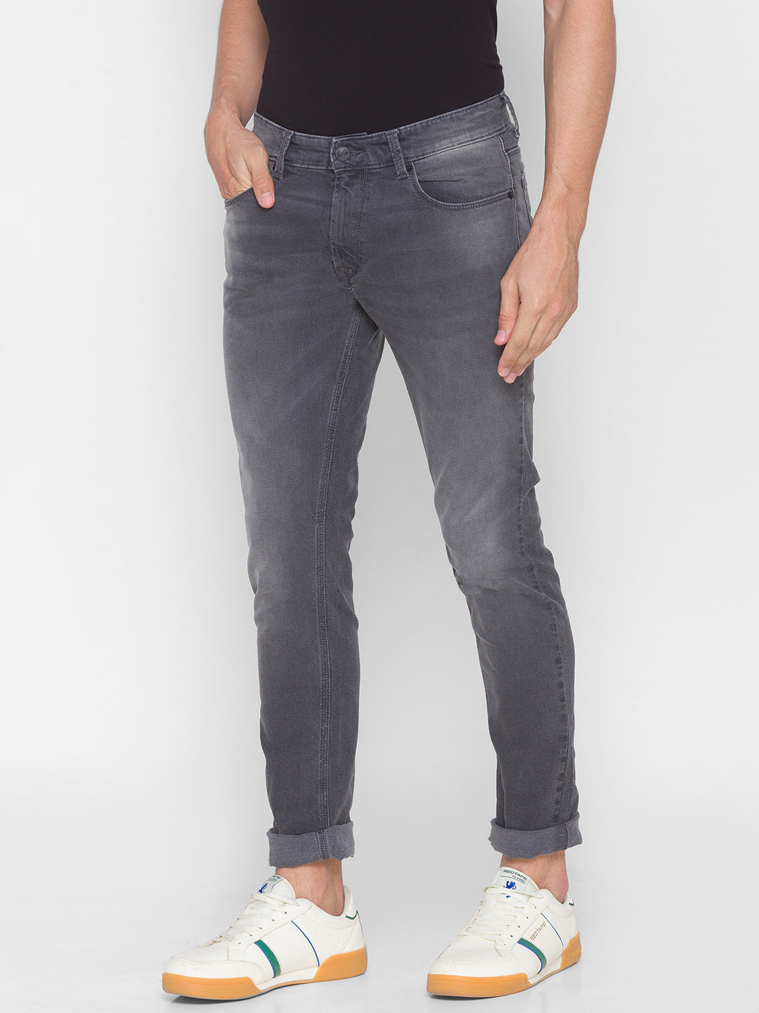 Spykar Grey Cotton Men Jeans (Rover)