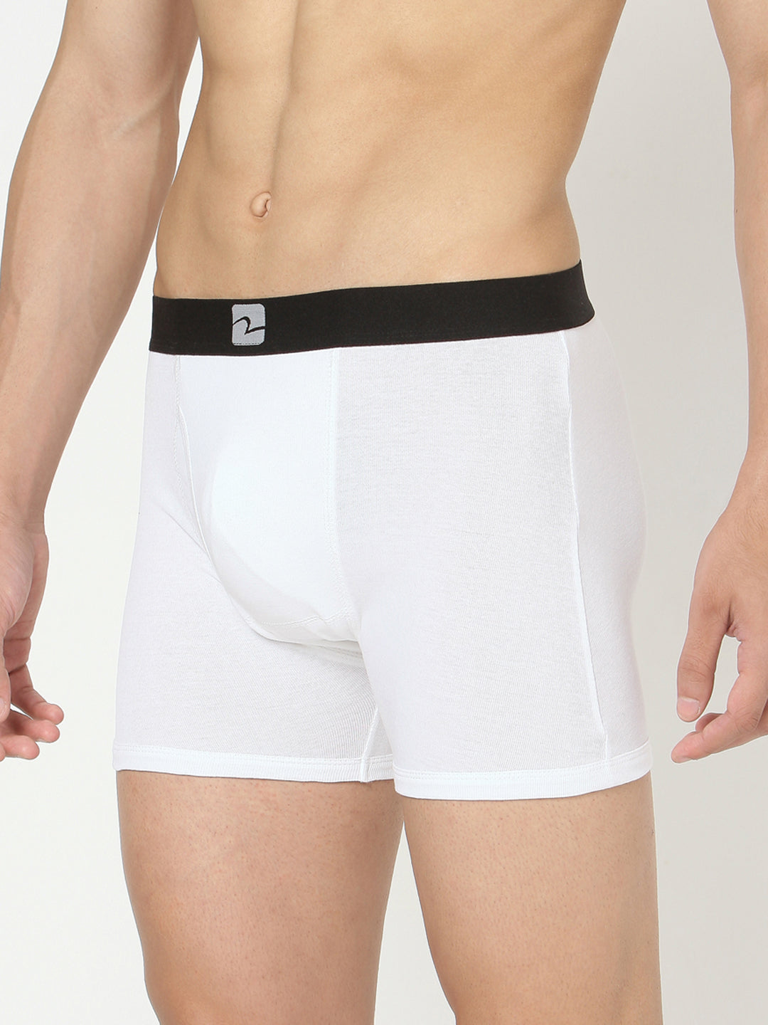 White Cotton Trunk For Men Premium (Pack Of 2)- Underjeans By Spykar