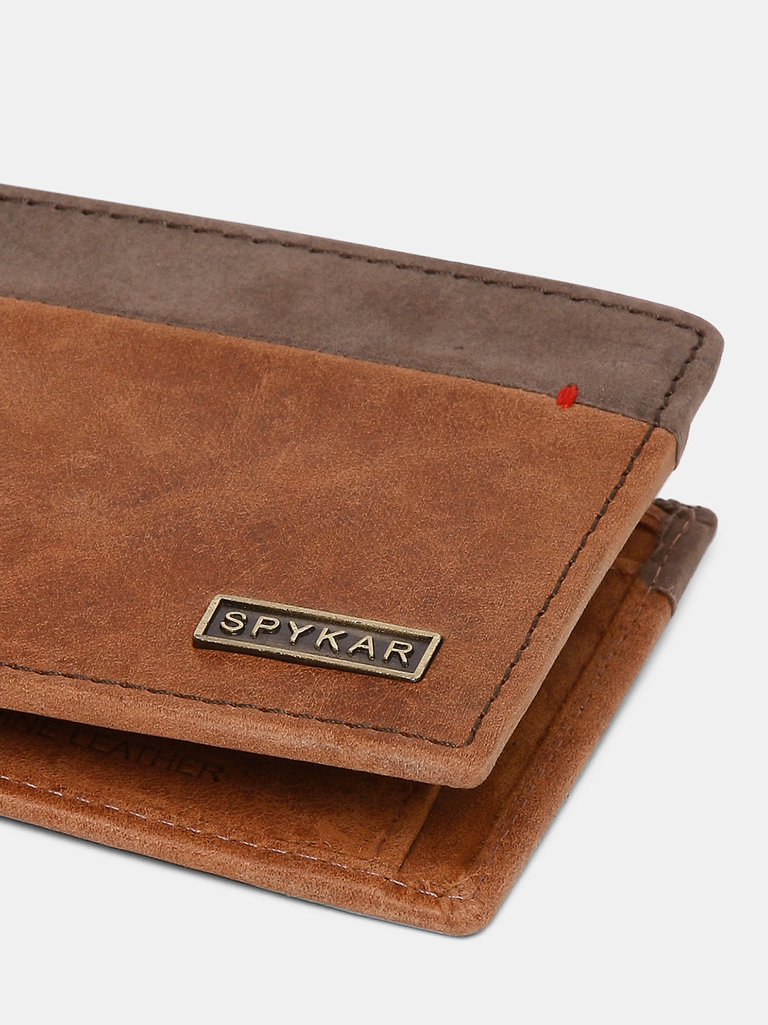 Spykar Men Brown Leather Wallet