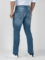 Spykar Men Vintage Blue Cotton Slim Fit Narrow Length Jeans (Skinny)