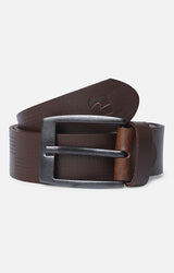 Spykar Brown Belt (L) & Olive Deodorant Combo
