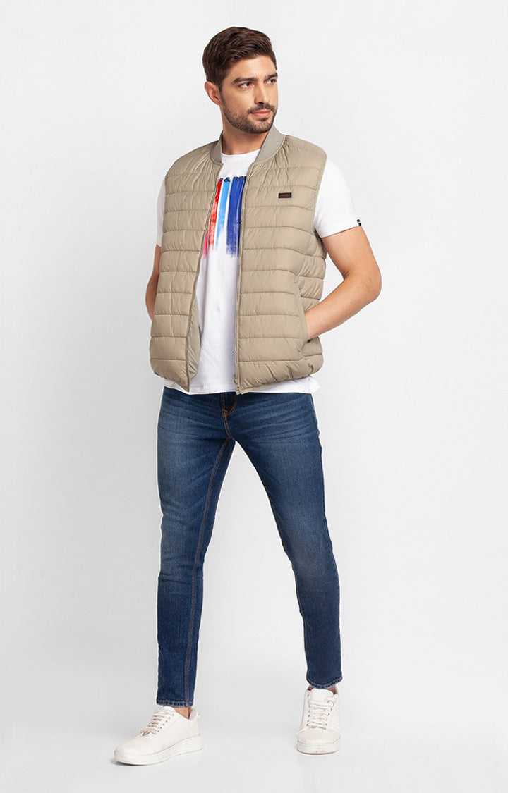 Buy Roadster Men Blue Sleeveless Denim Jacket - Jackets for Men 6411360 |  Myntra