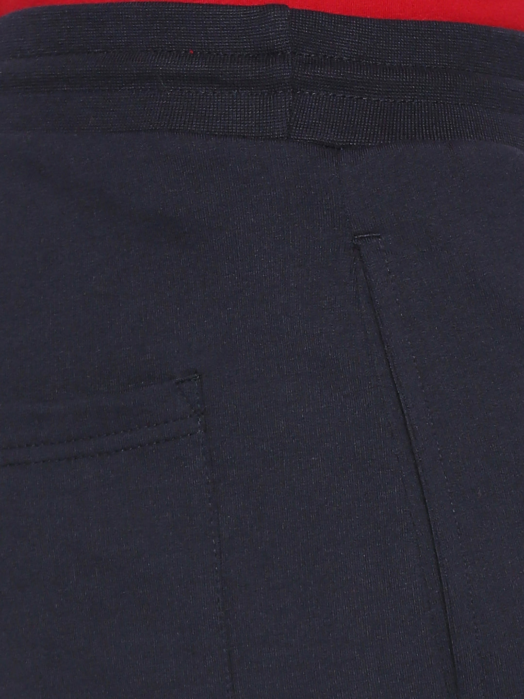 Men Premium Cotton Blend Navy Trackpant -Underjeans By Spykar