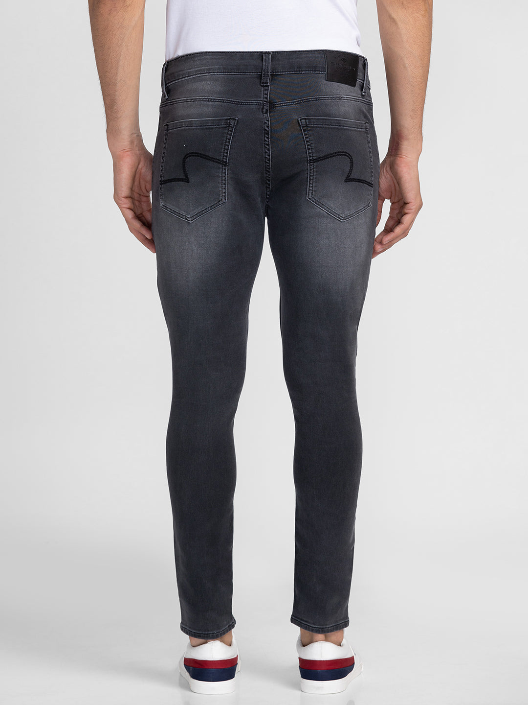 Spykar Men Grey Cotton Slim Fit Tapered Length Jeans (Kano)