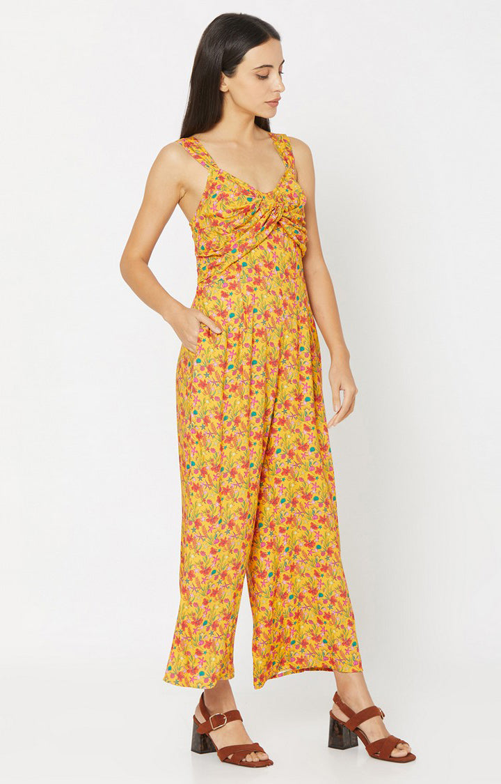 Spykar Yellow Viscose Dress (Regular)