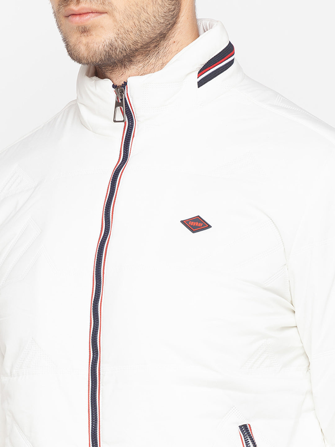 Spykar White Polyester Men Jacket