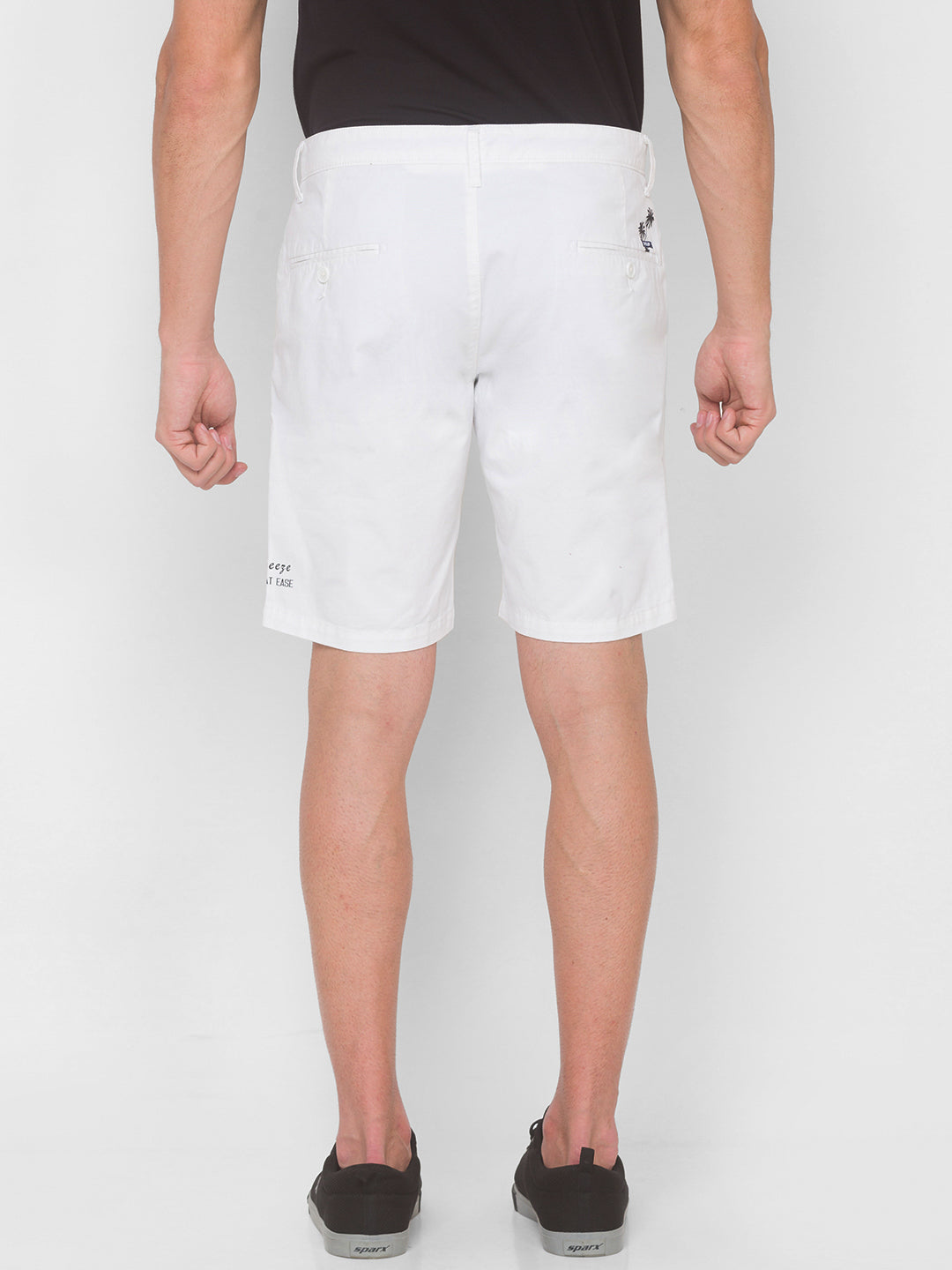 Buy Spykar Men White Cotton Slim Fit Casual Shorts Online