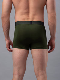 Underjeans By Spykar Men Premium Olive Cotton Blend Trunk