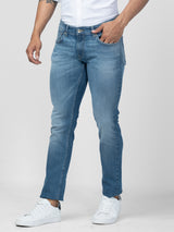 Spykar Men Vintage Blue Cotton Slim Fit Narrow Length Jeans (Skinny)