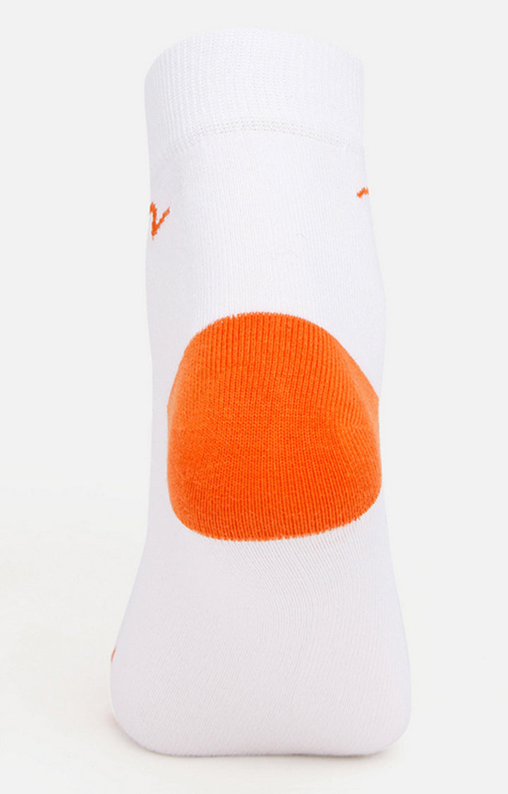 Spykar Orange & Navy Solid Ankle Length Socks