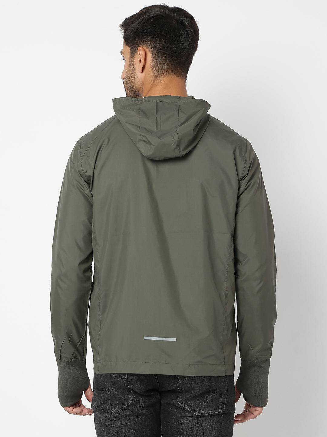 Spykar Men Dark Green Nylon Regular Fit Jacket