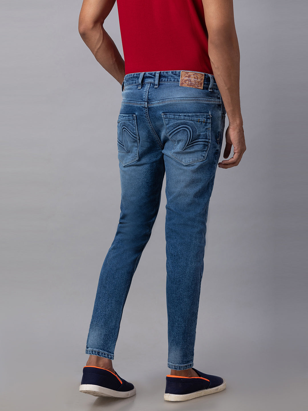 Spykar Men Blue Cotton Slim Fit Tapered Length Jeans (Kano)