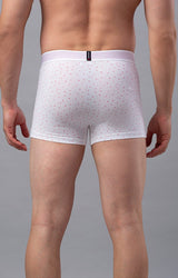 White Cotton Blend Trunk For Men Premium- Underjeans By Spykar