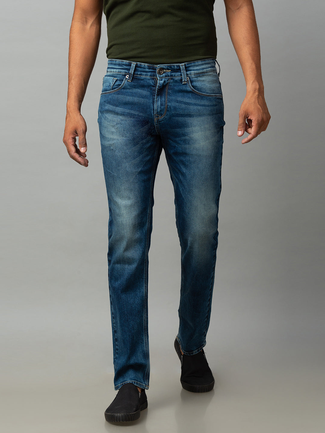 Spykar Men Blue Cotton Comfort Fit Jeans (Ricardo)