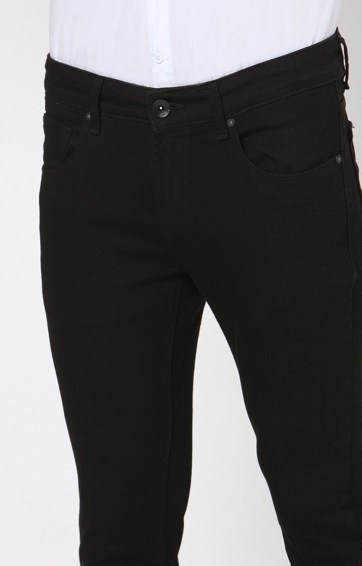 Spykar Black Cotton Super Skinny Fit Tapered Length Jeans (Super Skinny)