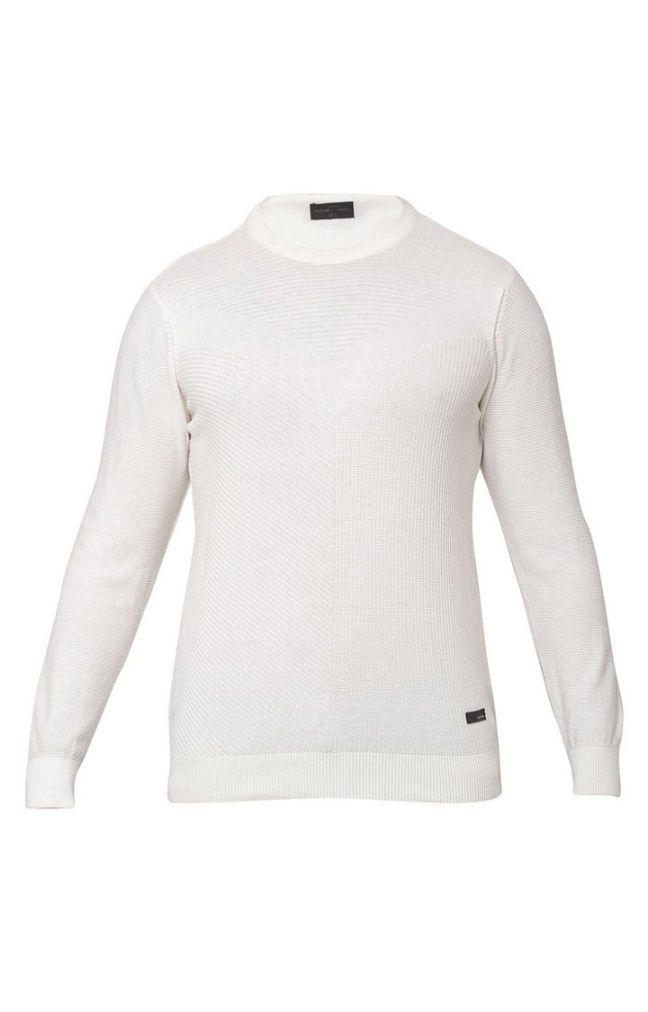 Spykar Blue Cotton Regular Fit Sweater For Men