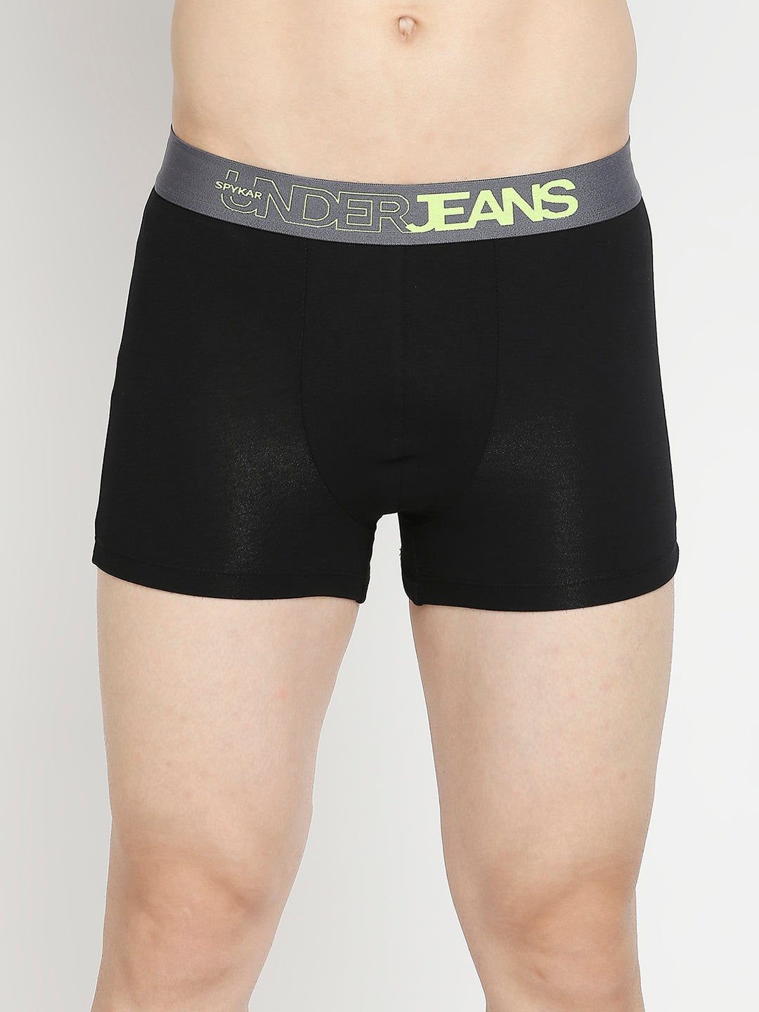 Men Premium Black & Maroon Cotton Blend Trunk - Pack Of 2- Underjeans By Spykar