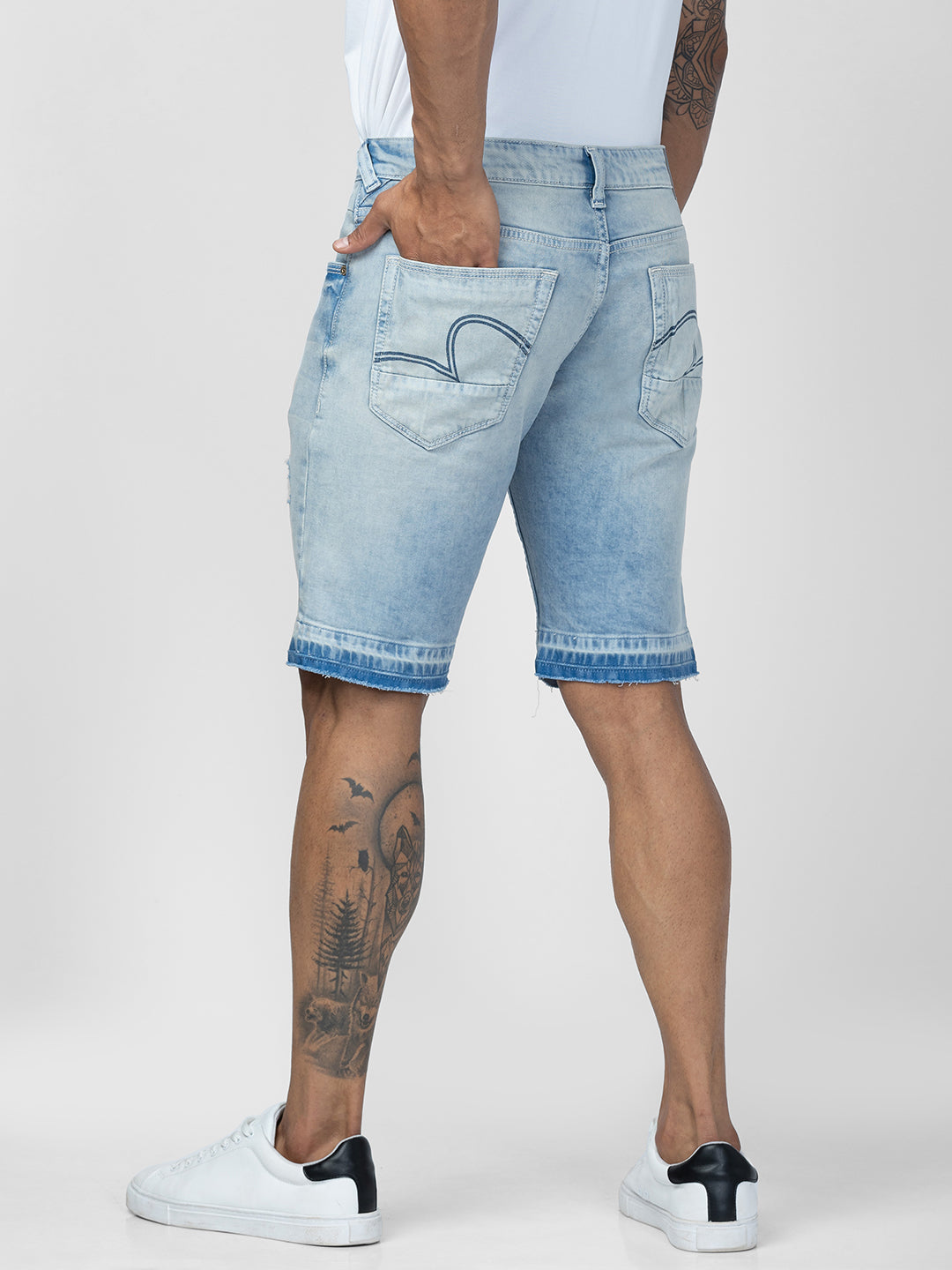 Men Ripped Jeans Mid Pants Casual Summer Shorts Denim Half Length Jeans  Shorts | eBay