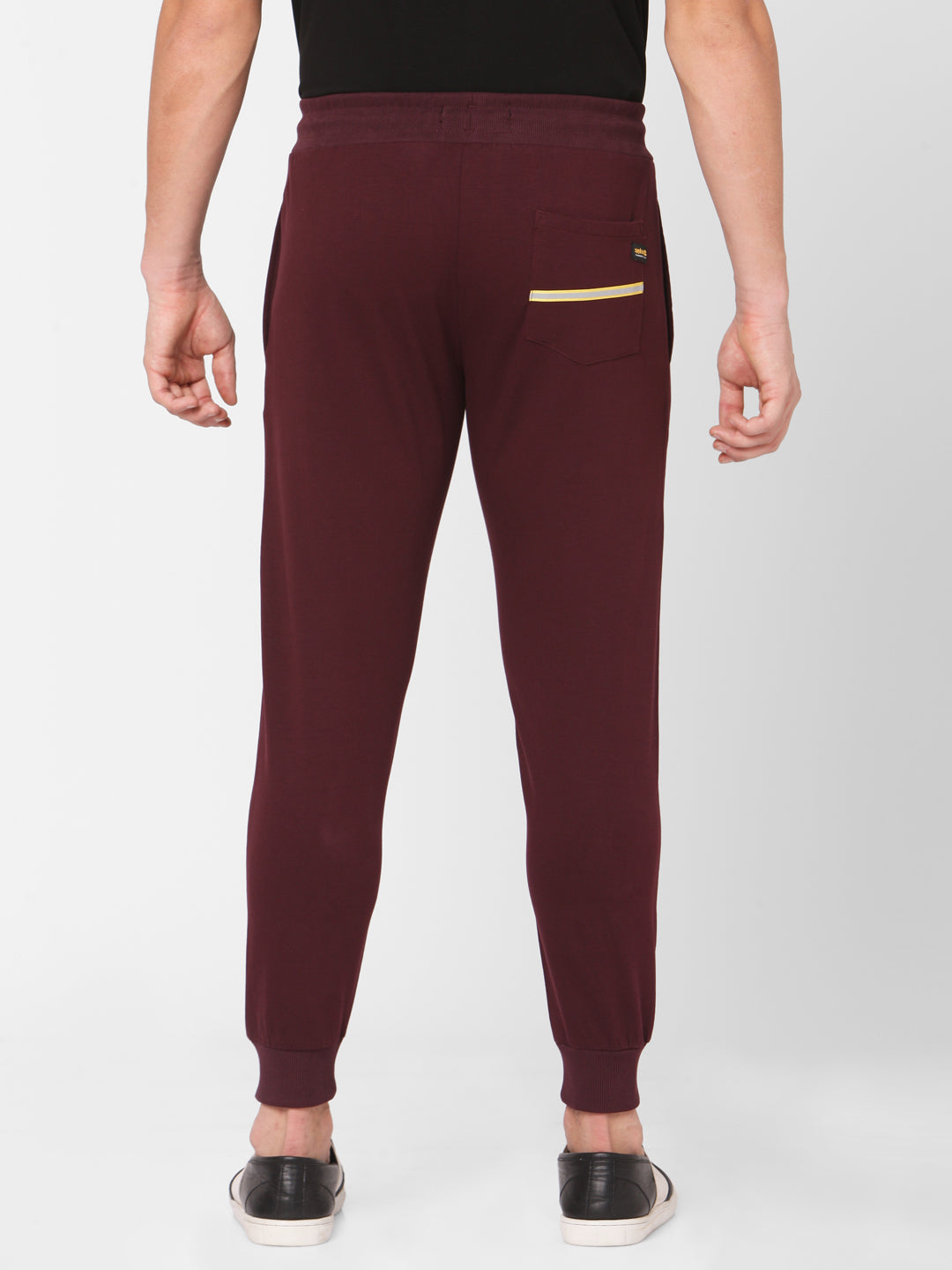 Spykar Men Red Cotton Slim Fit Mid Rise Trackpant