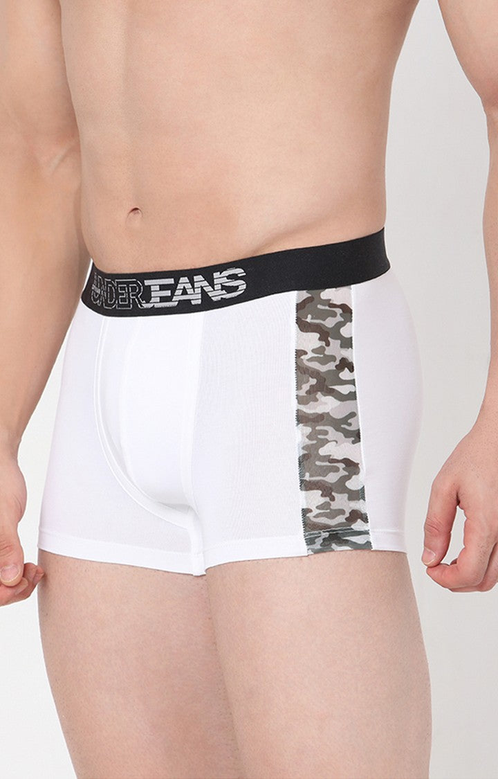 Underjeans By Spykar Men White Solid Trunks