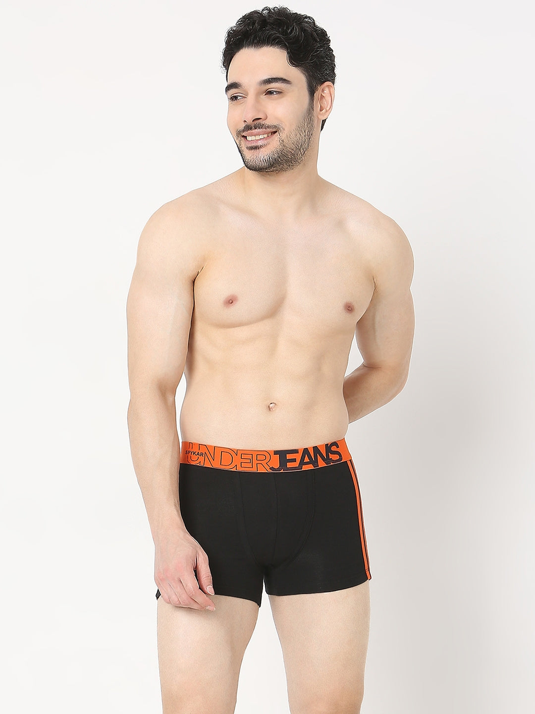 Underjeans by Spykar Men Premium Pack of 2 Black - White Trunk