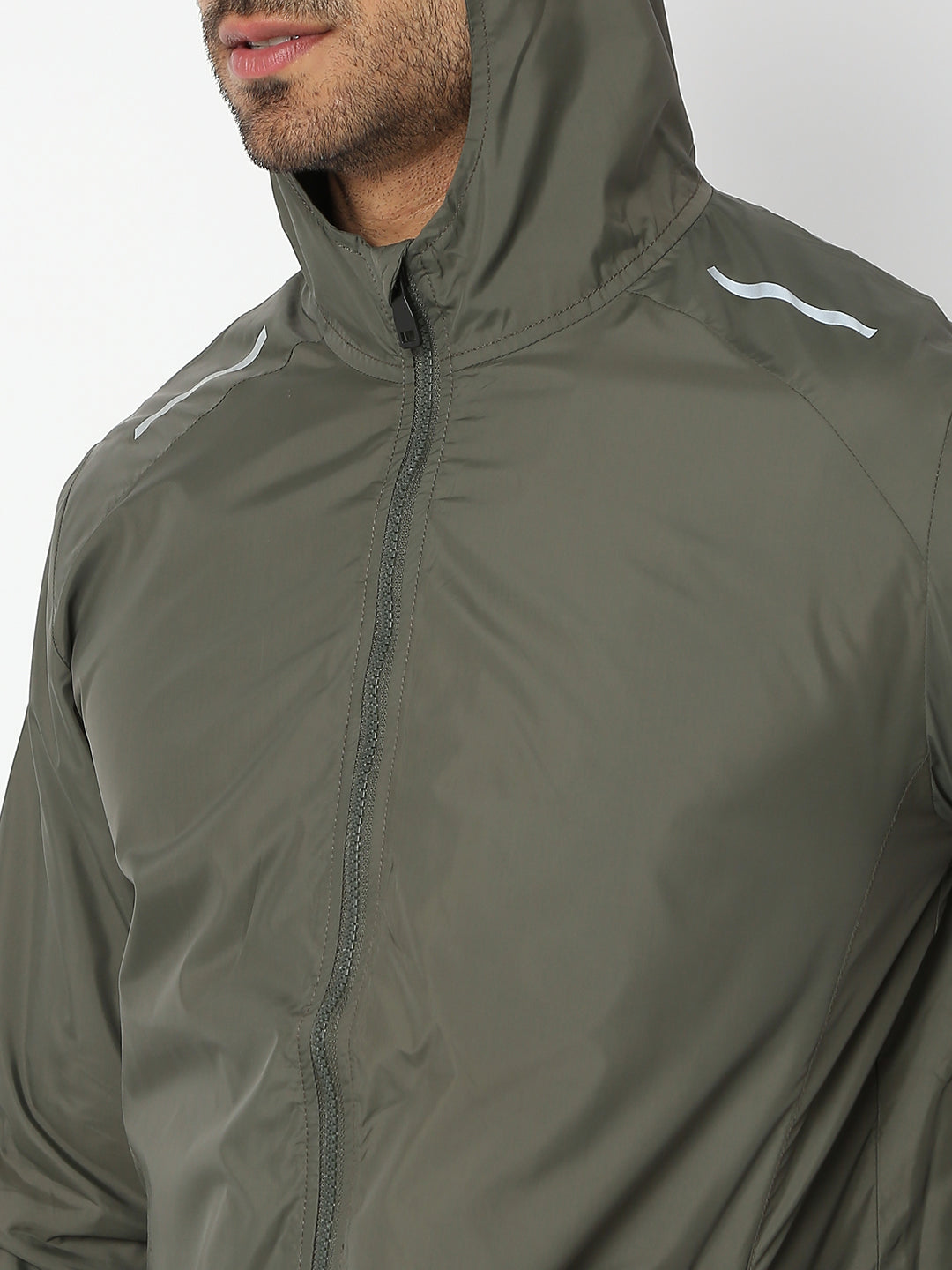 Spykar Men Dark Green Nylon Regular Fit Jacket