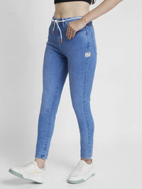 Spykar Women Light Blue Lycra Skinny Fit Regular Length Clean Look Jeans -(Adora)