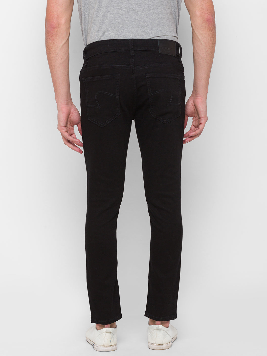 Spykar Men Black Cotton Slim Fit Tapered Length Jeans (Kano)