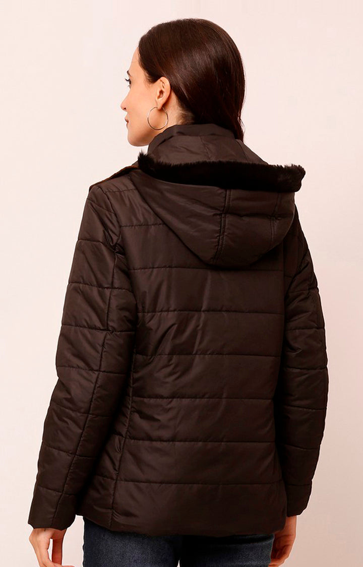 Spykar Women Black Solid Front Open Jacket