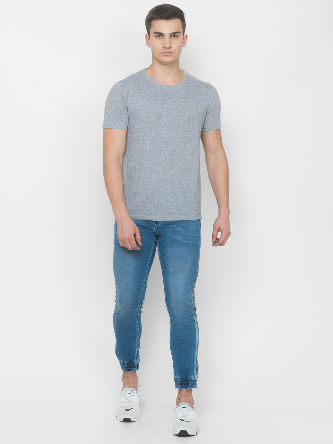 Spykar Men Mid Blue Solid Slim Mid-Rise Jeans (Kano)