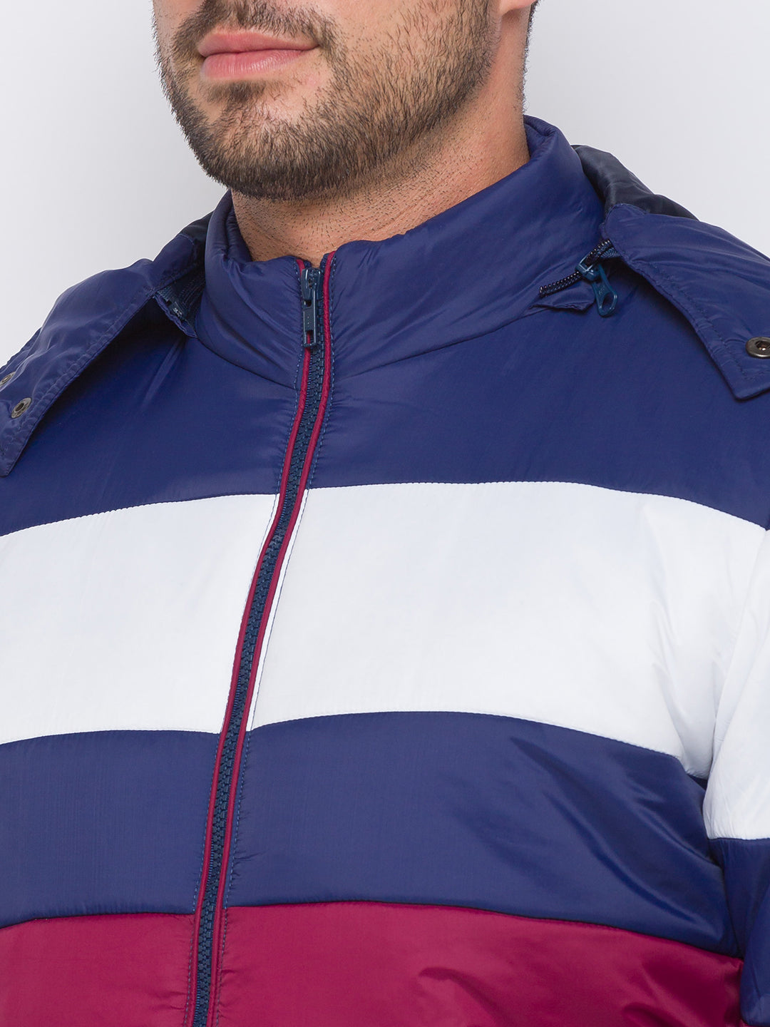 Spykar Red & Blue Polyester Regular Fit Jacket For Men