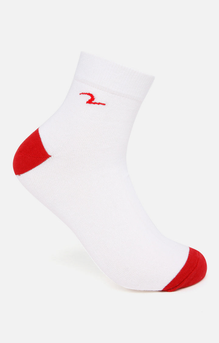 Spykar Green and Red Cotton Ankle Length Socks - Pack Of 2