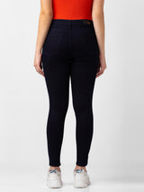 Spykar Women Dark Blue Lycra Super Skinny Fit Ankle Length Jeans (Alexa)