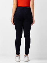 Spykar Women Dark Blue Lycra Super Skinny Fit Ankle Length Jeans (Alexa)