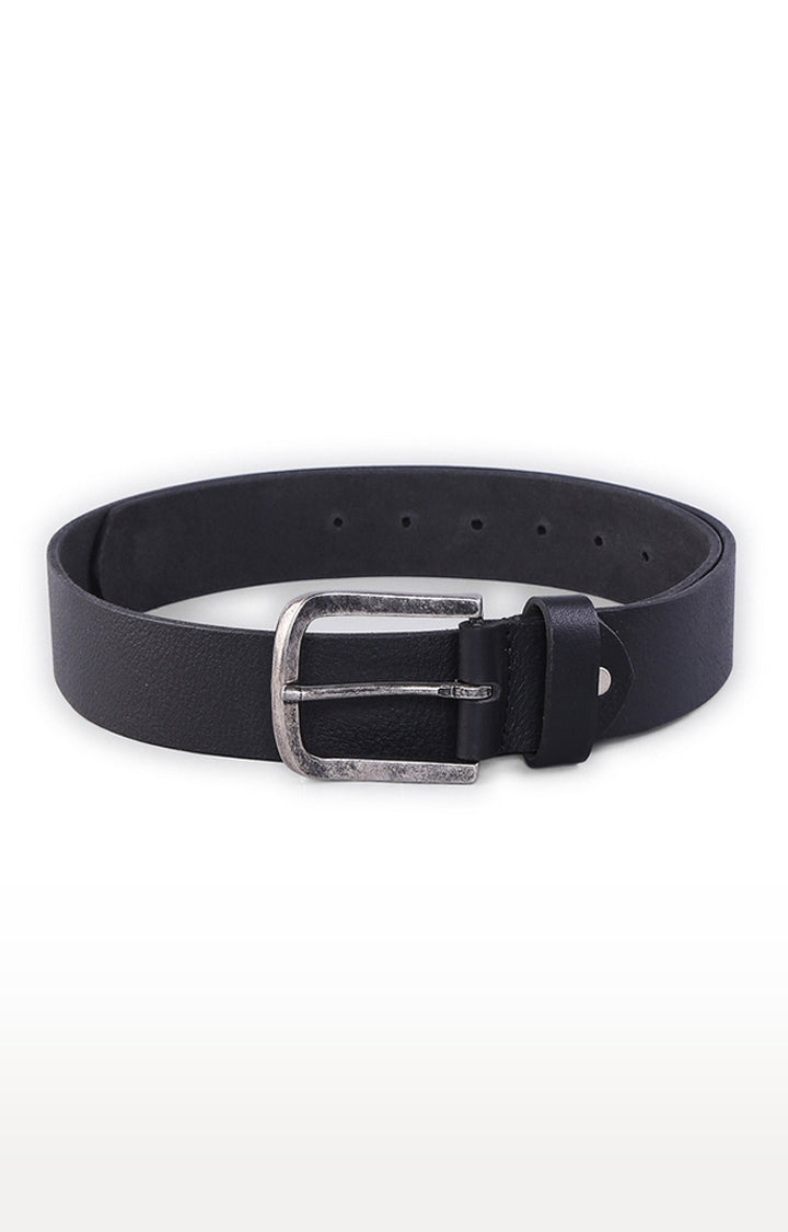 Spykar Black Genuine Leather Belt