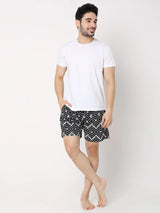 Underjeans By Spykar Men Premium Black Cotton Blend Regular Fit Boxer Shorts