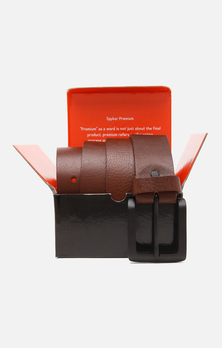 Spykar Men Brown Genuine Leather Belt