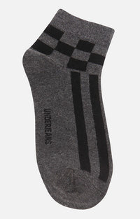 Men Premium Anthra Ankle Length (Non Terry) Single Pair Of Socks- Underjeans By Spykar