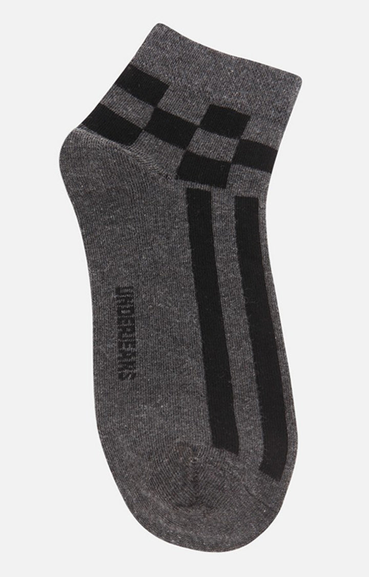 Men Premium Anthra Ankle Length (Non Terry) Single Pair Of Socks- Underjeans By Spykar