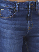 Spykar Men Mid Blue Cotton Stretch Comfort Fit Regular Length Clean Look Mid Rise Jeans (Rafter)