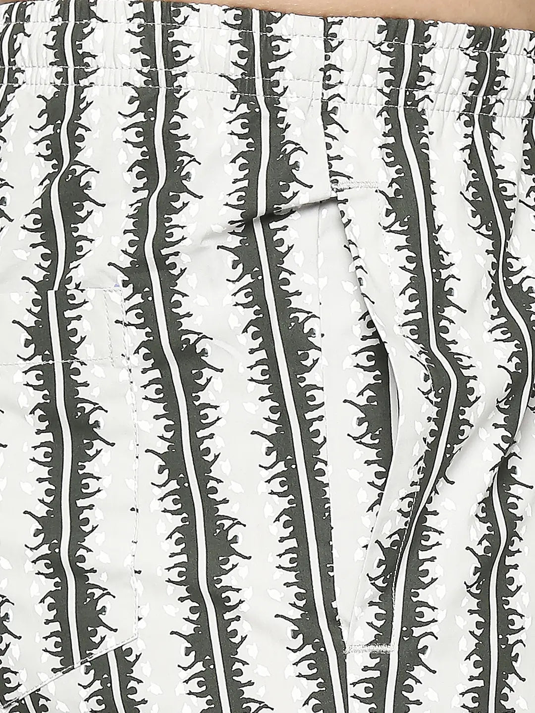 Men Premium Cotton Printed Grey Pyjama- Underjeans By Spykar