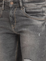 Spykar Men Carbon Black Cotton Slim Fit Narrow Length Jeans (Skinny)
