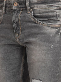 Spykar Men Carbon Black Cotton Slim Fit Narrow Length Jeans (Skinny)